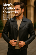 Men’s Leather Outerwear | Biker Jackets, Bombers & Winter Styles