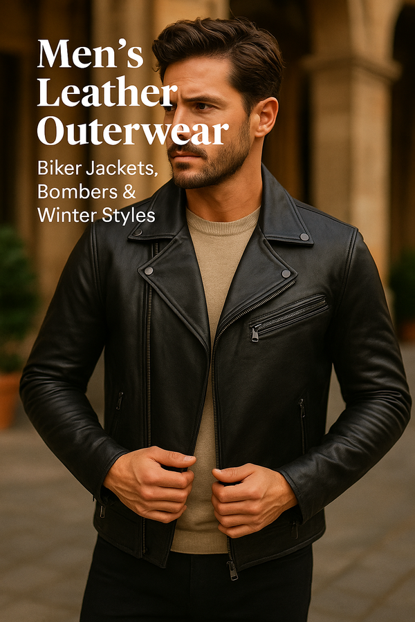 Men’s Leather Outerwear | Biker Jackets, Bombers & Winter Styles