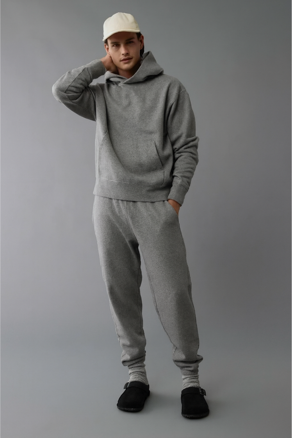 AE Heavyweight Fleece Hoodie front view for men