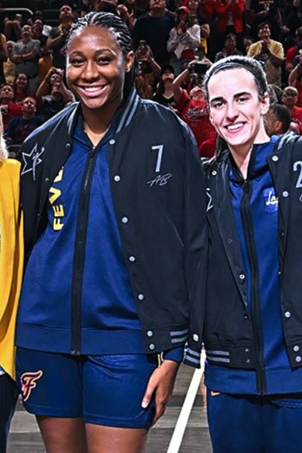 Caitlin Clark Indiana Fever All Stars Bomber Jacket front view