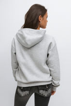 Women’s Grey Hoodie – Soft Cotton Blend Casual Sweatshirt