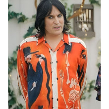 Back design of Noel Fielding ramblin shirt from Bake Off S15