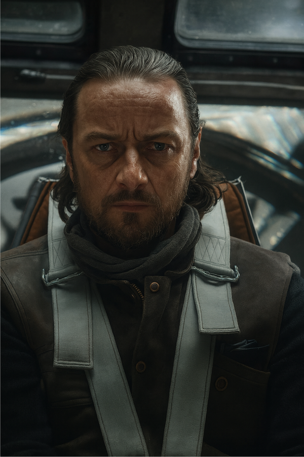James McAvoy His Dark Materials Season 3 Grey Vest