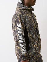 True Religion Buddha Camo Windbreaker Jacket side profile lightweight coat