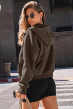 Women’s Brown Zip Up Hoodie – Casual Streetwear