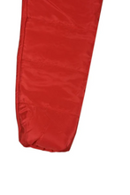 Winter warm red puffer jacket women