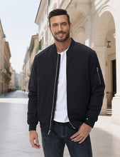 Warm quilted bomber jacket men’s thicken padded lining