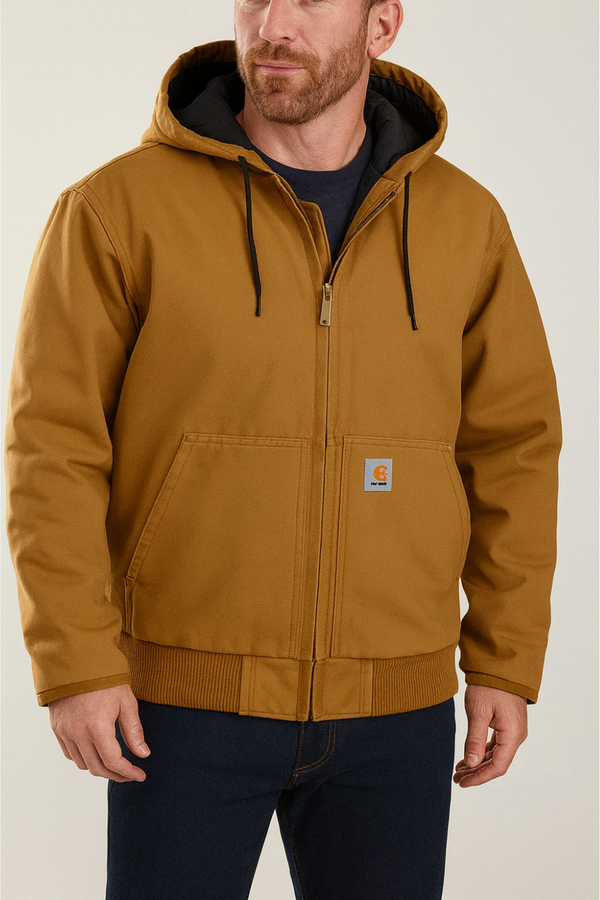 Carhartt J130 jacket for men front view in brown