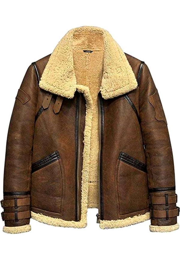 Men’s Flight Aviator B3 Shearling Leather Jacket