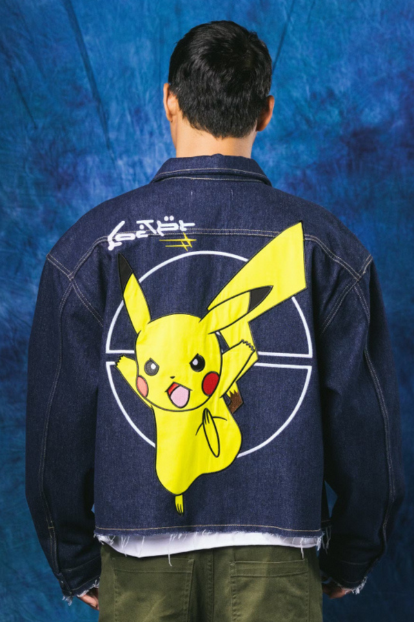 Pokémon Pikachu Denim Jacket Front View Fashion