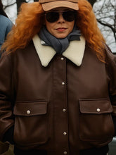 Vintage Style Brown Leather Jacket Outfit