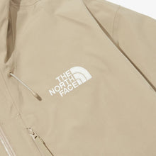 The North Face beige hooded outdoor jacket men’s back design