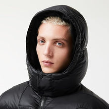 Water repellent Lacoste puffed jacket back view