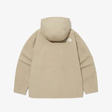 Waterproof windproof men’s beige jacket with hood side angle