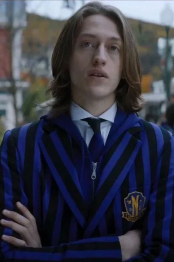 Wednesday 2022 Xavier Thorpe uniform blazer front view