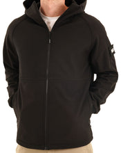 weekend offender black stipe softshell jacket back side