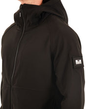 weekend offender black stipe softshell jacket sleeve logo
