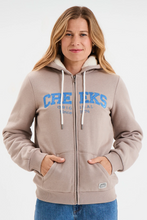 Beige hoodie for women front style