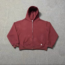 Women’s Akimbo burgundy zip up hoodie trendy fashion style