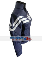 Women’s Captain America Winter Soldier cosplay jacket side look